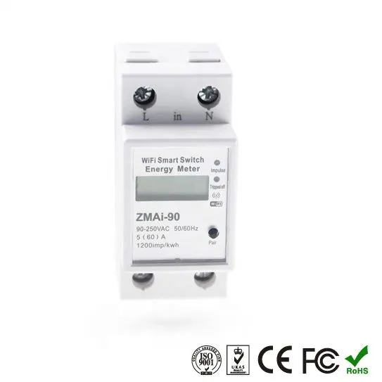 Tuya WiFi Smart Switch Energy Meter 90 Watt Work With Alexa Google