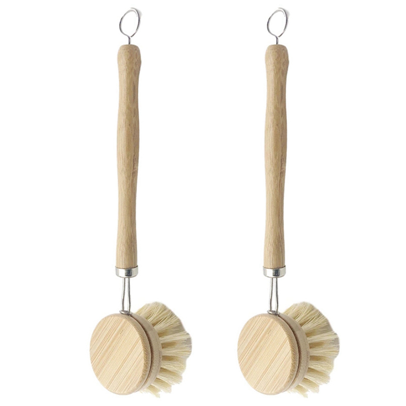 Wooden Handle Bamboo Bowl Brush, Long Handle Dish Washer,Kitchen Tool