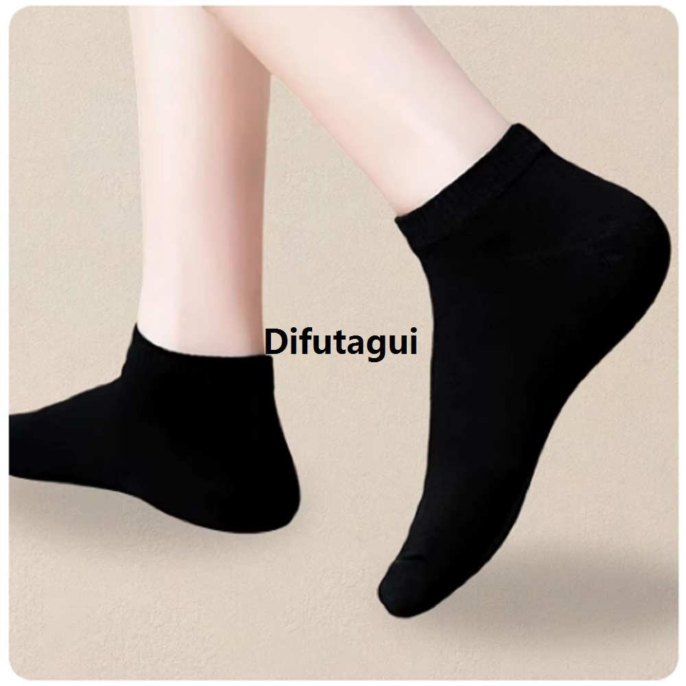 Difutagui Bargain price Ankle multifunctional pilling solid color sweat absorbing sports New men's double 10/5 boat socks business mature summer and autumn no socks
