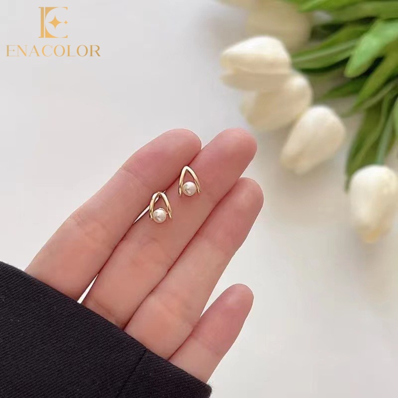 Retro Gold Enamel Leaf Earrings for Women Fashion Jewelry Accessories