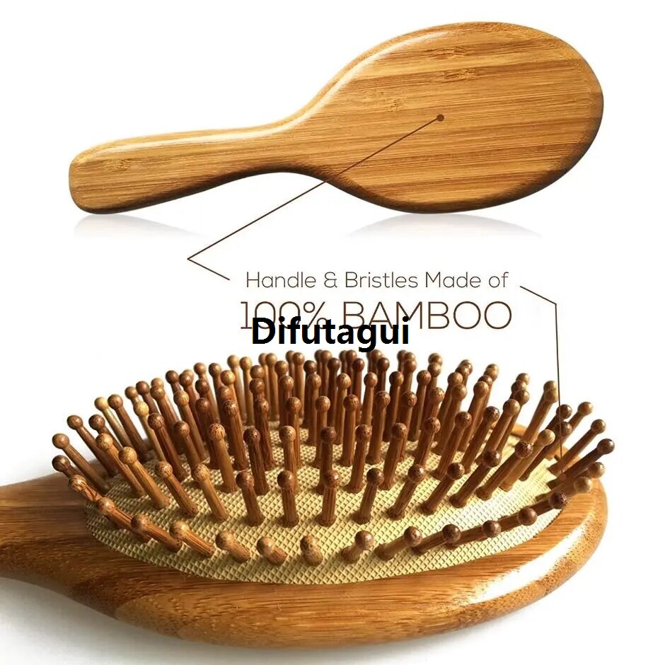 Difutagui Comb tooth bamboo comb hair loss hair promote premium wooden 2025 bamboo hairbrush growth wooden hairbrush prevent