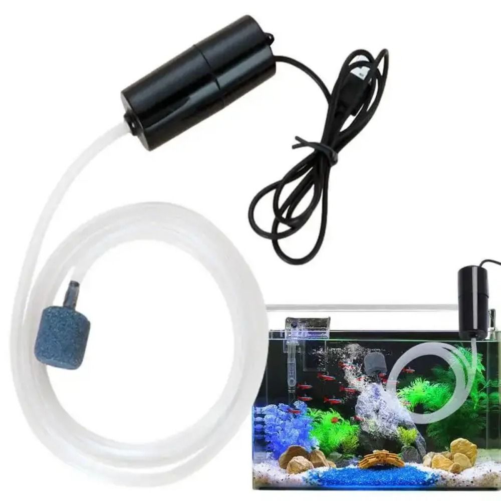 1Pcs New Silent Oxygen Air Pump Fish Tank Mini Small Air Compressor 5V 1W Portable USB Aerator Oxygenator