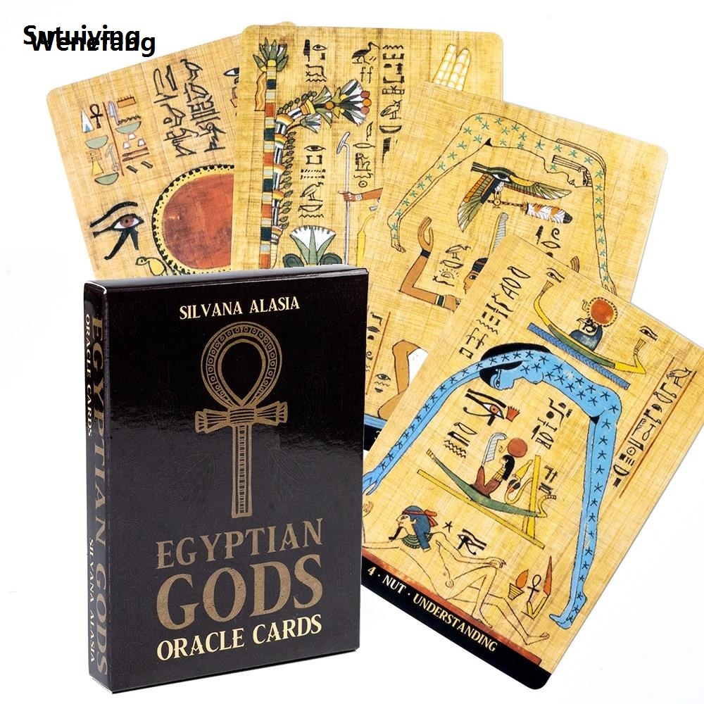 Wenefang Sutuiying Egyptian Gods Oracle Cards by Silvana Alasia 36 cards deck ancient Original Bargain price The Romantic Faery Oracle Tarot Beginner Learning Tarot Cards