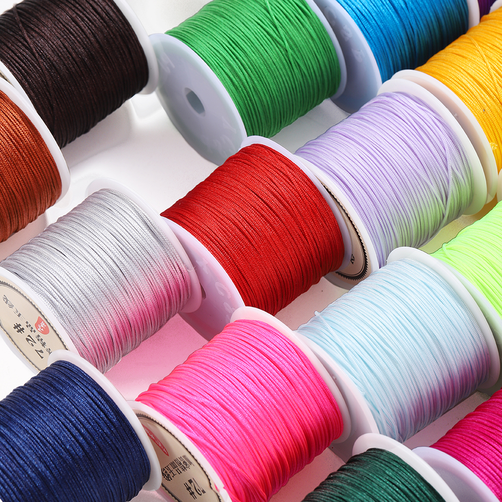 St.kunkka 10-42m 0.8mm Wax Line Beaded Rope Nylon Rope Votton Thread Yarn DIY Braided Red Thread Bracelet Thread Jade Thread Jade Rope Braided