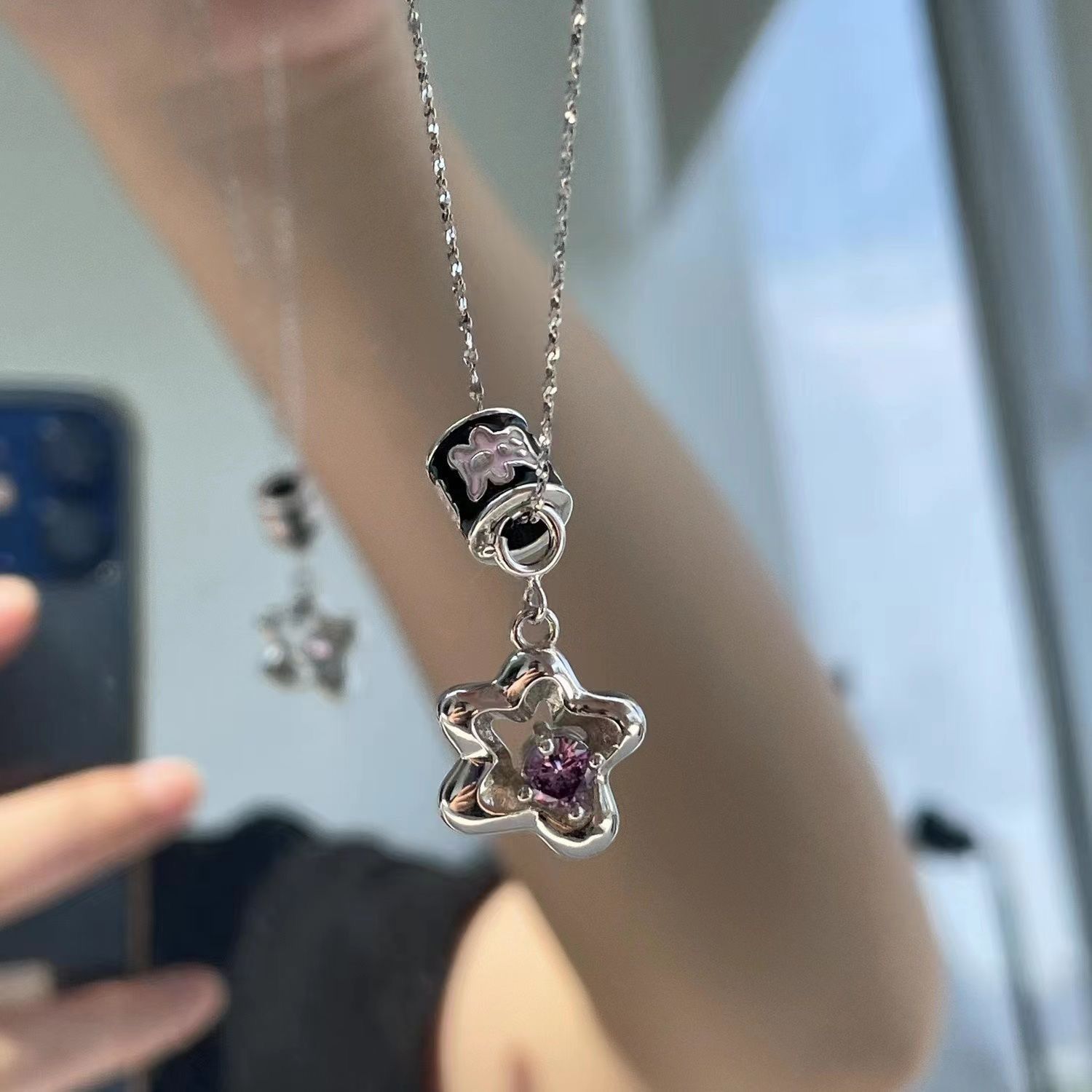【Best Price Guaranteed】Cute Small Waist Star Pendant Necklace Women's Light Luxury High-end Clavicle Chain Accessories Elegant Summer