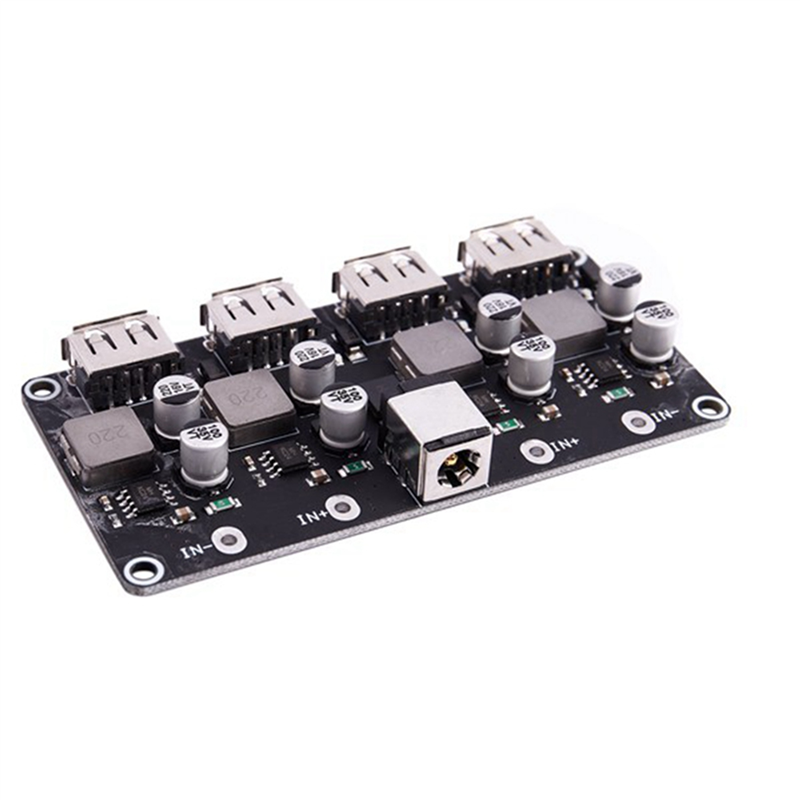 NXFDSIOZ 2X QC3.0 QC2.0 USB Fast Charger Board 4XUSB Port DC-DC Converter DC12V-30V to DC 3-12V Charging Circuit Module