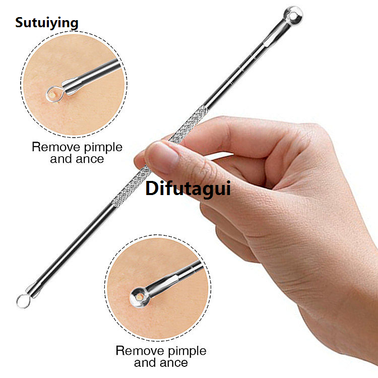 Difutagui Sutuiying Acne Needles Blackhead Remover Face Deep T Zone Pimple Pore Cleaner Fifty High Quality percent discount Anti-slip Grip Stainless Steel Prevent Further Inflaming