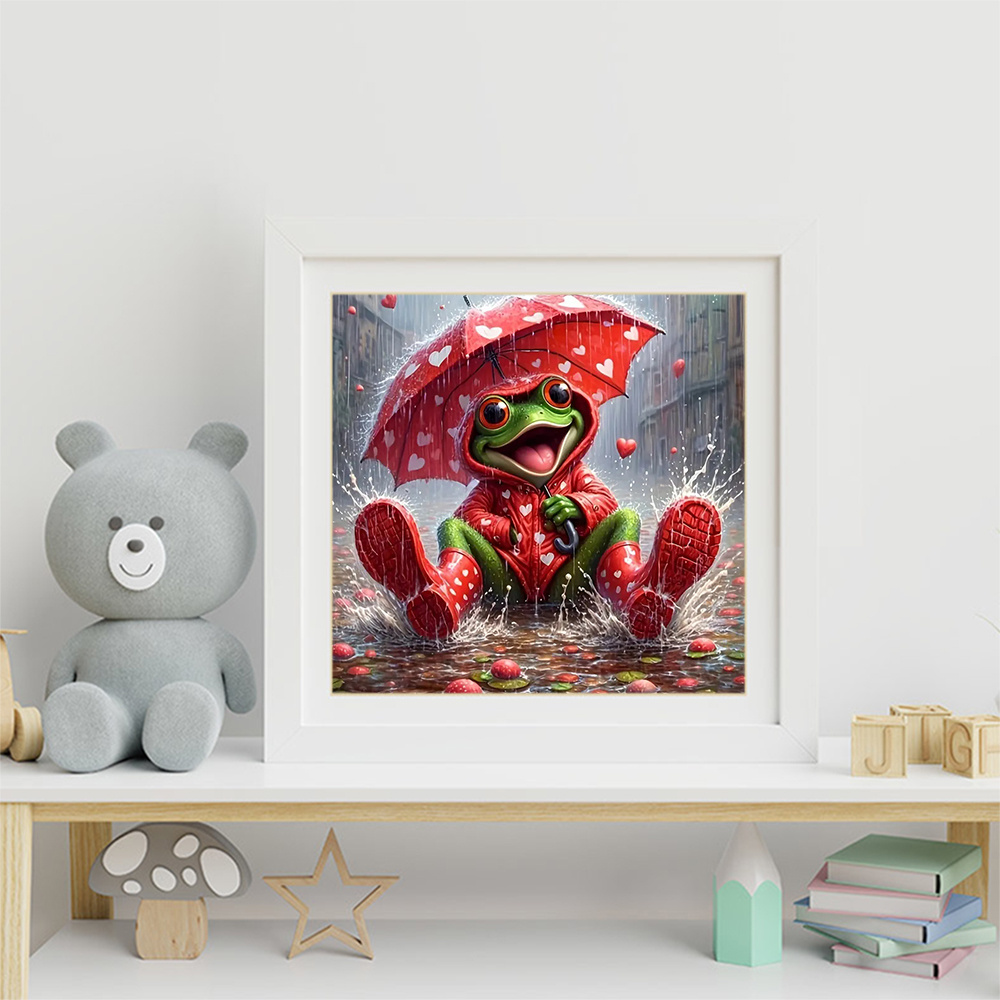 HOT HUACAN Diamond Mosaic 5D Frog Full Round Animal Painting Complete Kit Rhinestones New Arrivals Wall Decoration