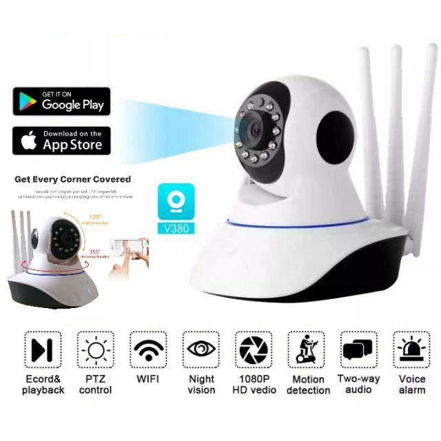 Wifi Smart Net Camera - V380 Phone APP - 720P - Mini IP Camera - Wireless P2P - Security Camera Night Vision