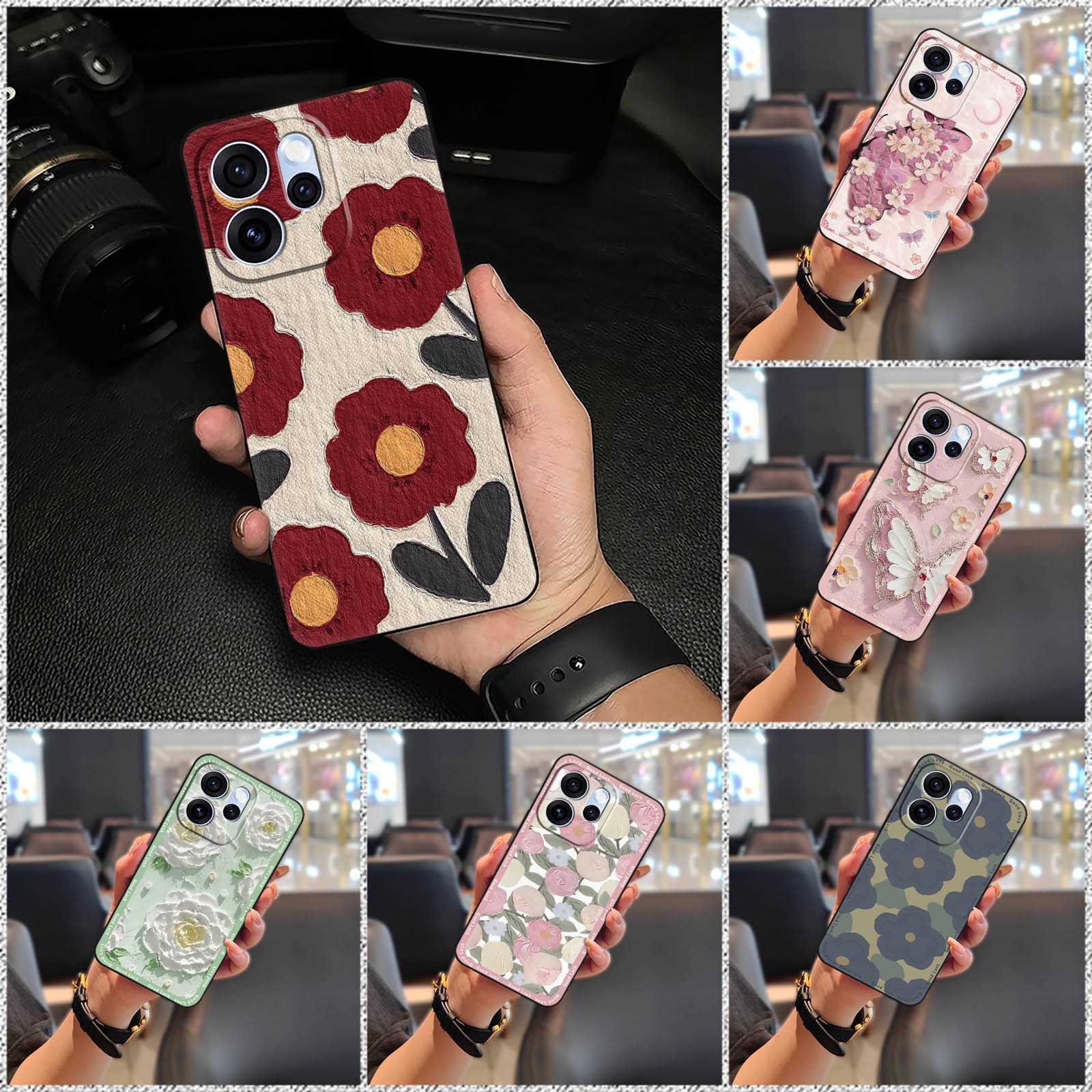Cute Phone Pouch Phone Case For OPPO Reno15 China Anti-knock Cartoon Protective Soft case TPU Durable Shockproof flower