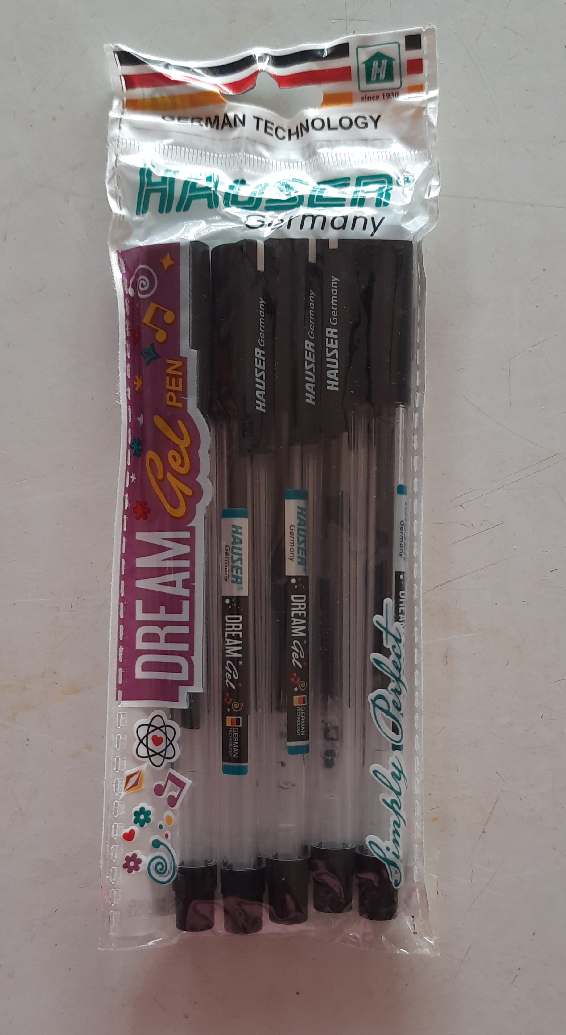 Hauser Germany Dream Gel Pen - 5units -Black