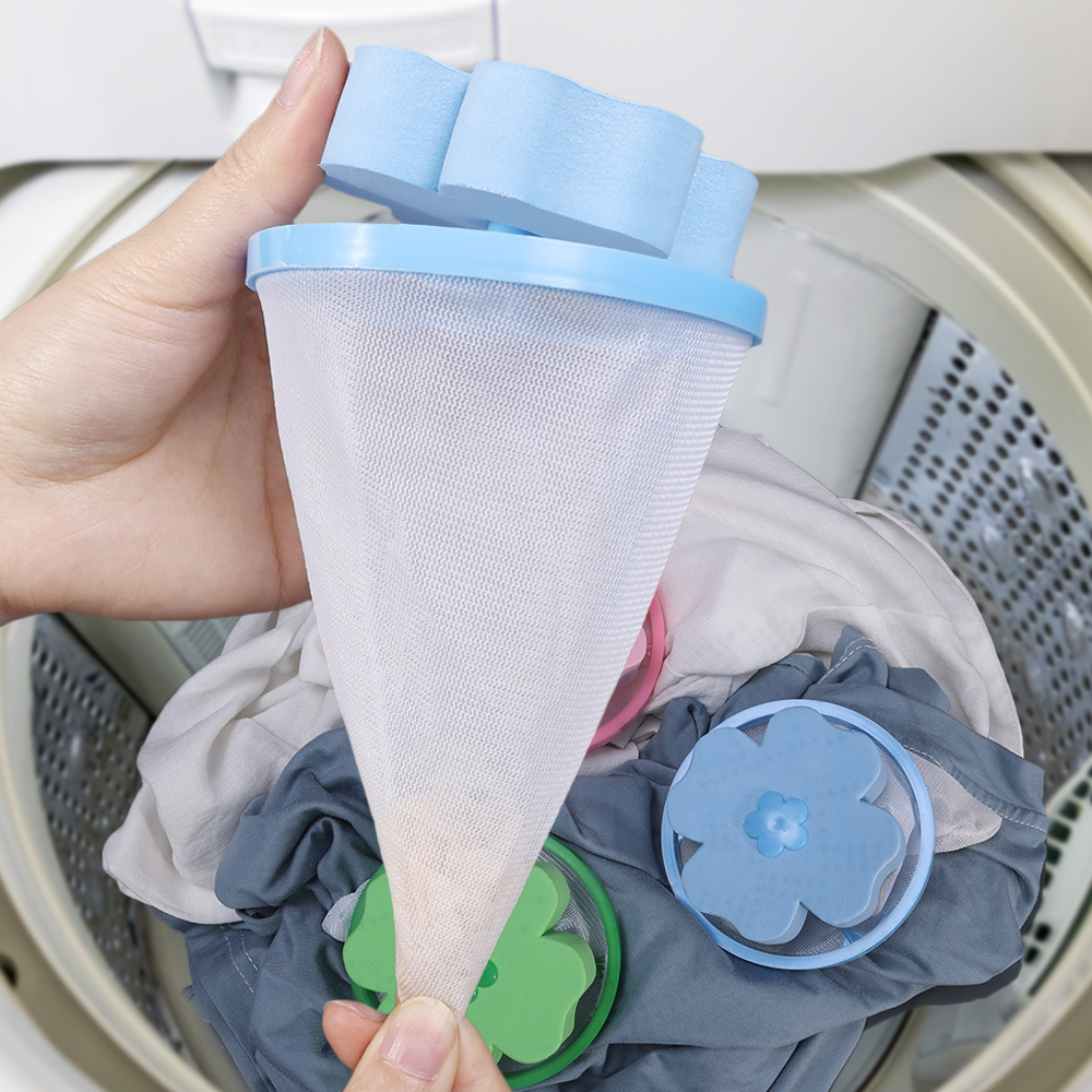 Ball Laundry Filter Collector Bag Catcher Hair Removal Washing Machine 1/3Pcs New Filter Mesh Cleaning Ball Bag Dirty Fibers