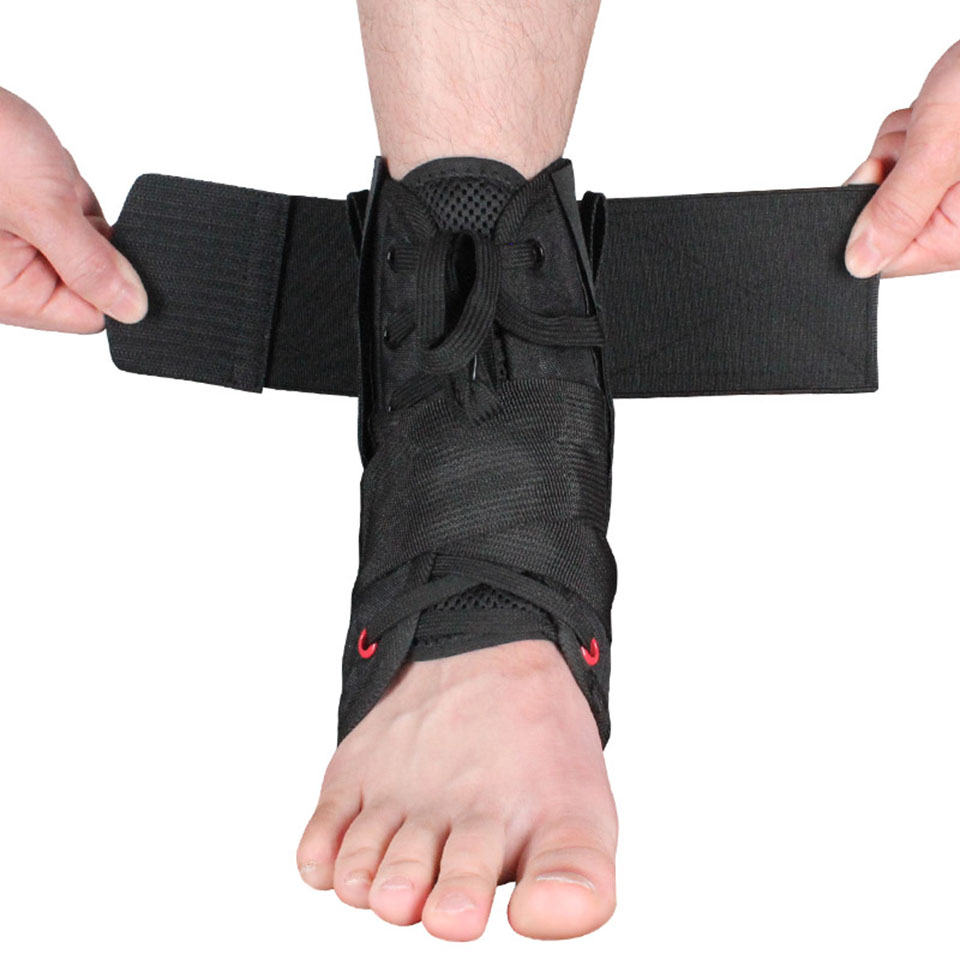 Portable AOLIKES 1PCS Adjustable Bandage Sports Foot Anklet Wrap Ankle Brace Support Elastic Splint for Guard Sprains Injury Protector