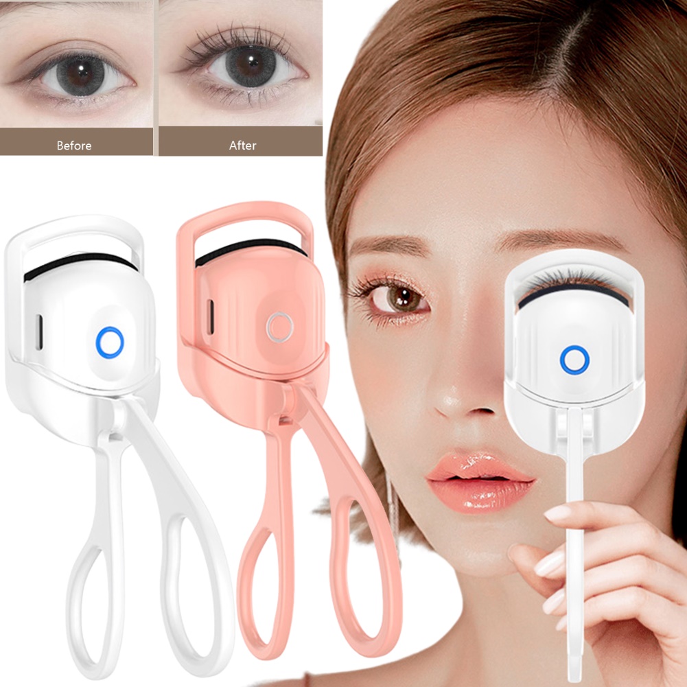 HOT 1/2PCS Eyelash Curler Heated Eyelash Clip Electric Comb Eyelash Curler Lashes Curling Eyelashes Curls Eyelash Curler Makeup Tool