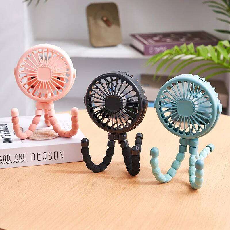 Baby Stroller Electric Hand Rechargeable Portable Small Folding Fans Mini Ventilator Silent Table Outdoor Cooler Neck Fan