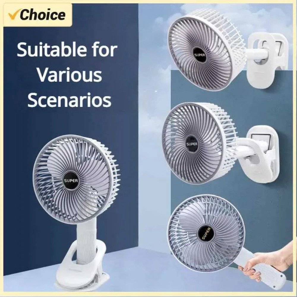 New Portable 3-gears Rechargeable Desktop Fan