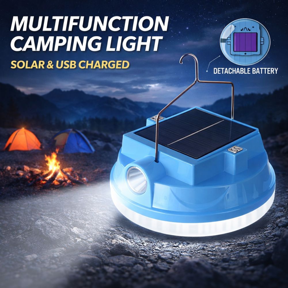 Portable Rechargeable Solar Light Dimmable 4 Gears Camping Light Waterproof Super Bright Night Light Night Lighting