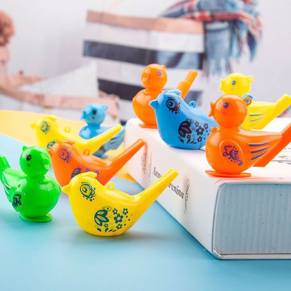 5PCS Children Toy Funny Water Bird Whistle Colored Drawing Party Whistles Novelty Cute Musical Toy Early Learning