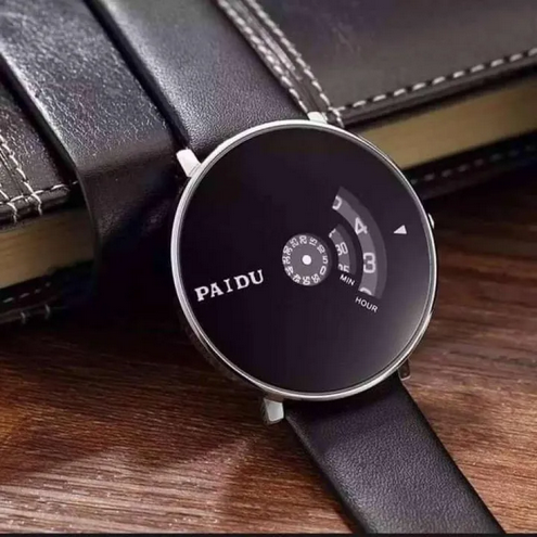PAIDU Fashionable Black Dial Round Watch For Girls