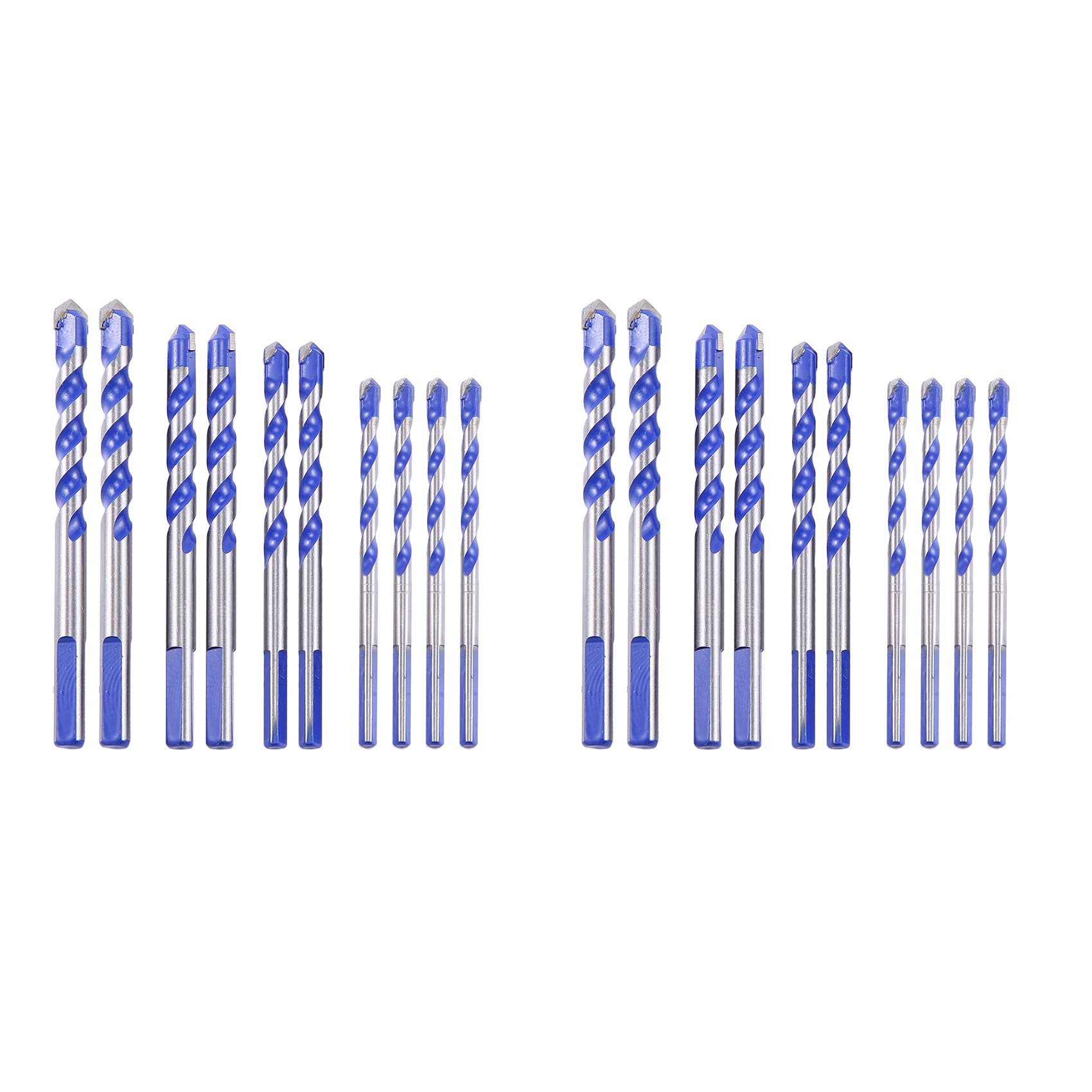 JAERBEE 20Pcs Tungsten Carbide Masonry Drill Bit Set for Metal Steel Porcelain Ceramic Tile Concrete Brick Plastic Wood