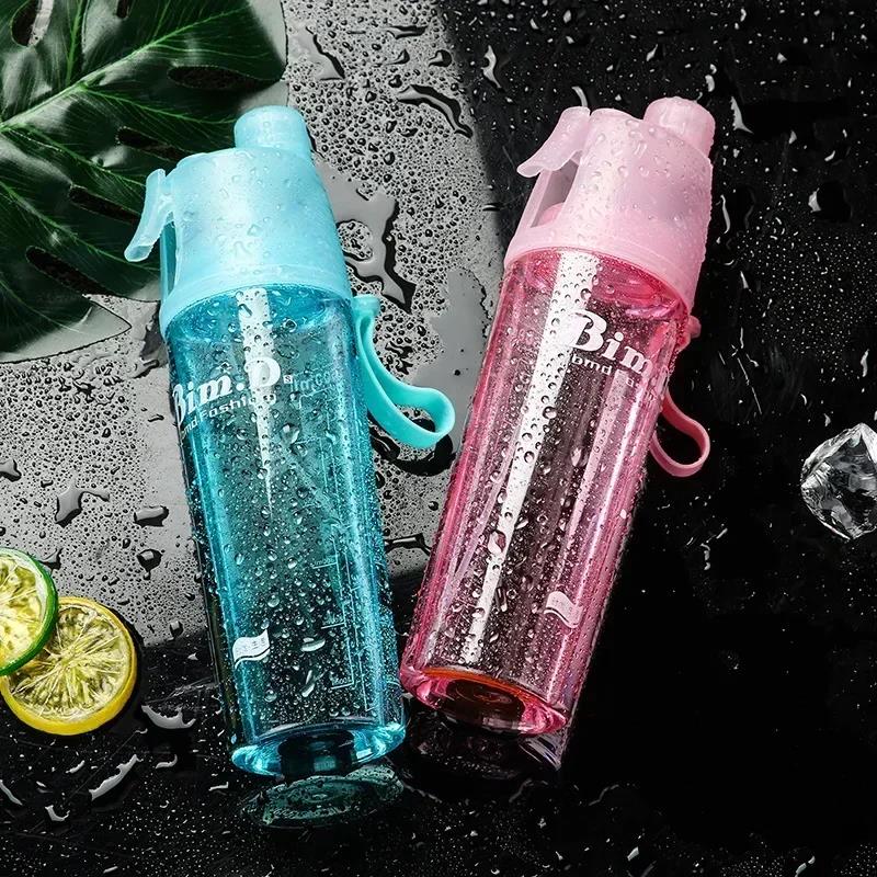 Cup Travel Portable Cup Spray Cooling Water Bottle Outdoor Sports 2Pcs1/Plastic Spray Cup Summer Hydration Water Cup Gifts