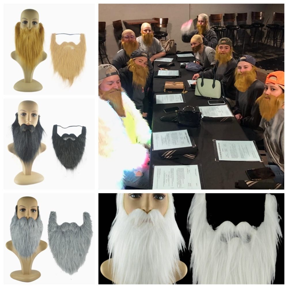 Creative Artificial Beard Realistic Fake Beard Long Fluff Fake Beard Halloween Fake Mustache Simulated Mustache Halloween Costume