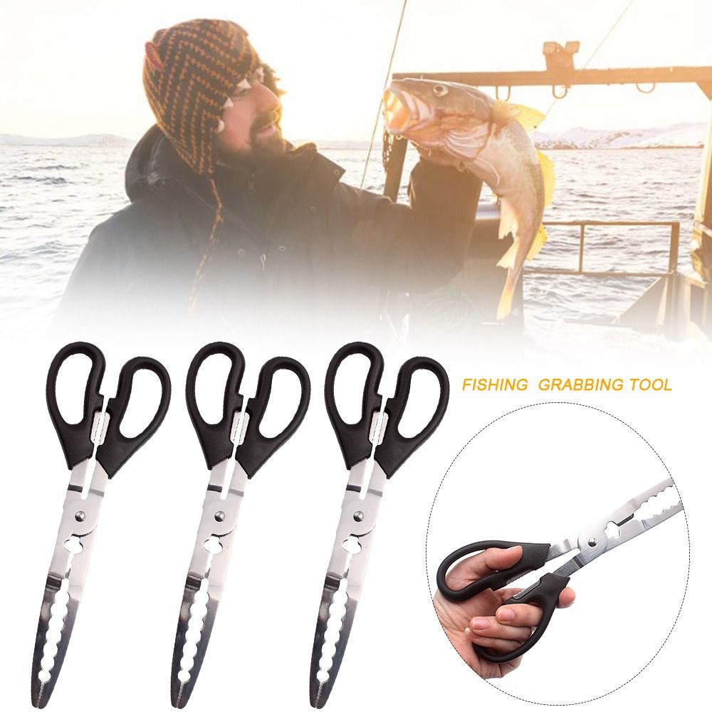 2023 Long Fishing Pliers Stainless Steel Fish Scissor Gripper Gear Fishing Tackle Fishing Grabbing Tool Fishing Accessory