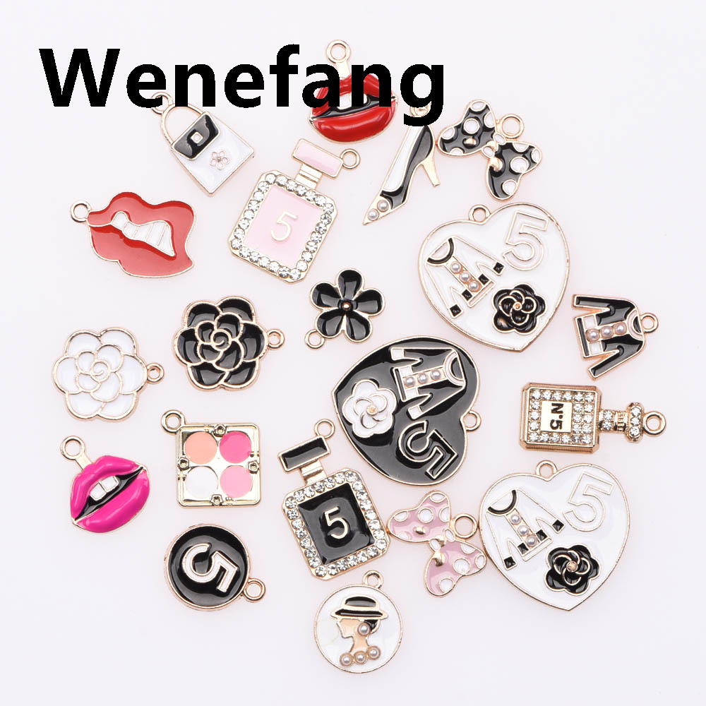 Wenefang 【32373c23】1pcs Designer Metal Shoes Lipstick Perfume Portable JIBZ Accessories Clog Decoration For Croc Shoes