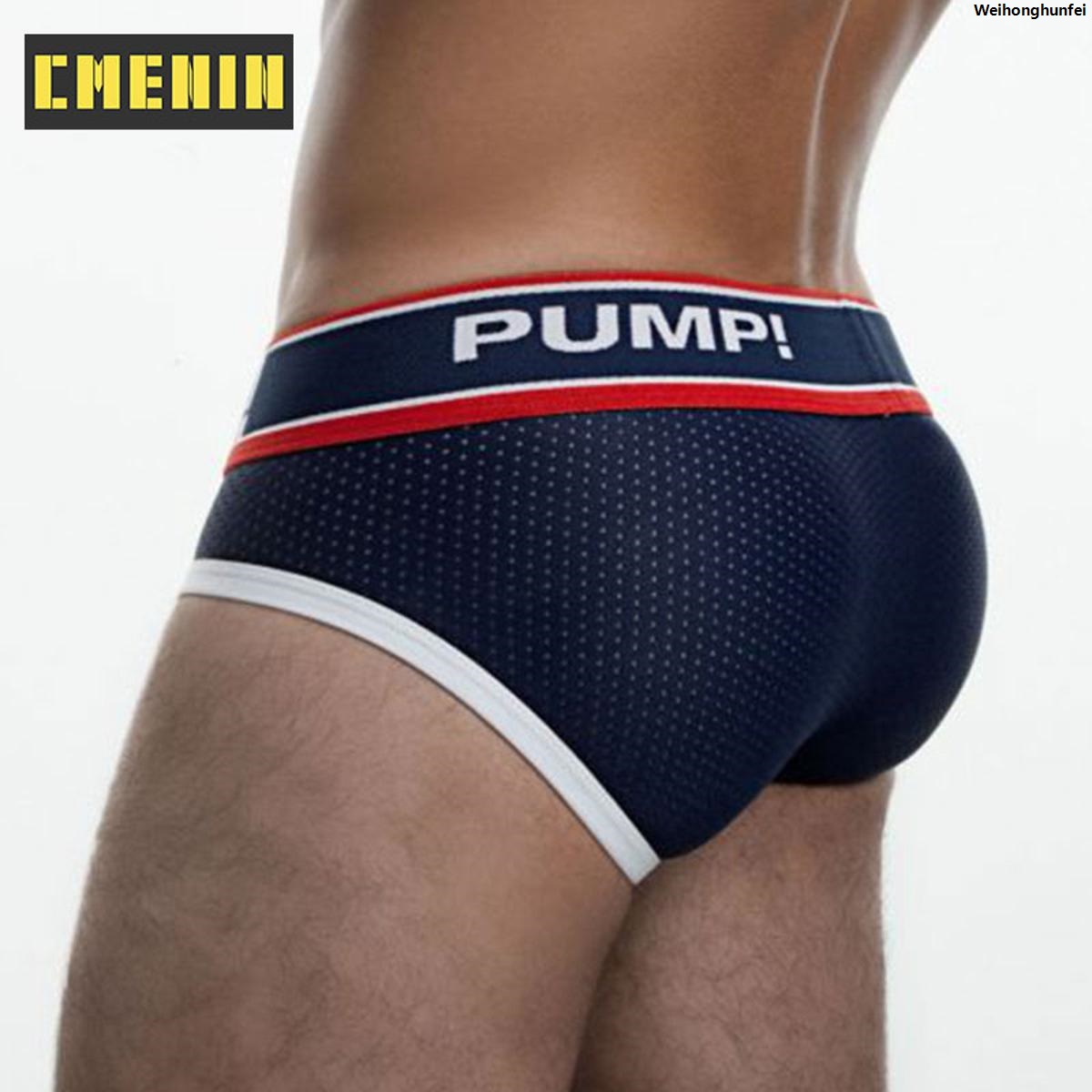 WeihonghunfeiSales promotion CMENIN (1 Pieces) PUMP Tight Polyester Underwear Men Jockstrap Briefs New Arrival Men Underpants Male Panties Letter Mens H389