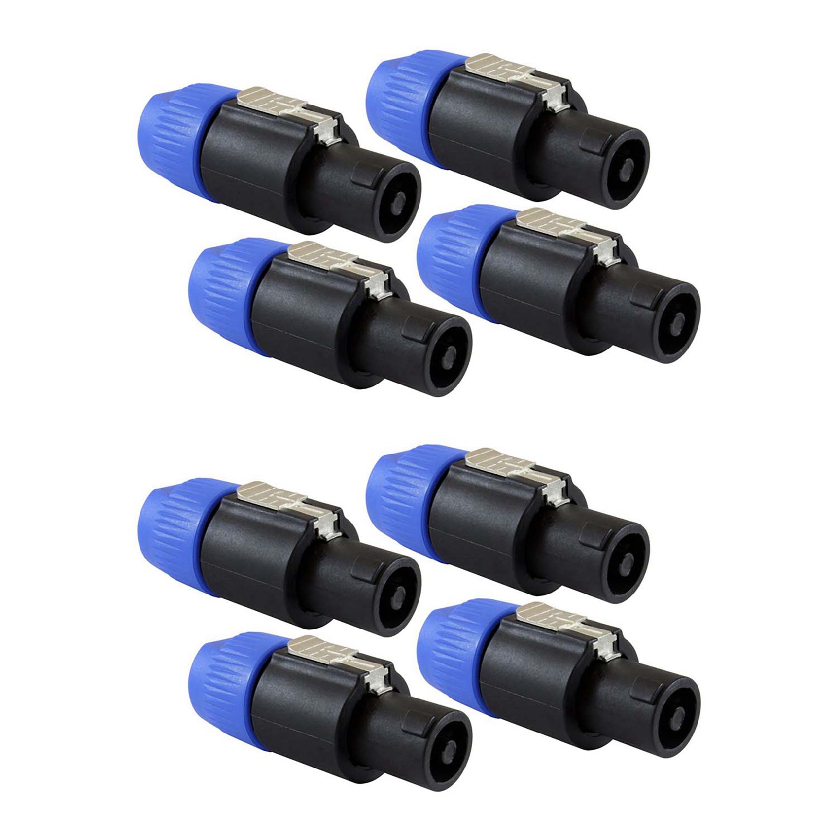 fasdaga Speaker Plug Twist Lock 4 Pole Speaker Plug Compatible with Speakon NL4FC, NL4FX, NLT4X, NL2FC - 8 PACK