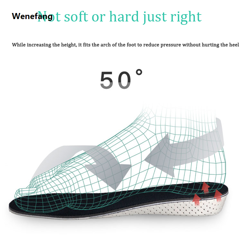 Wenefang 1Pair Height Increase Insoles Unisex Shoes Insole Height Lift Adjustable Luxury Cut Shoe Heel Insert Taller Support Absorbant Foot Pads
