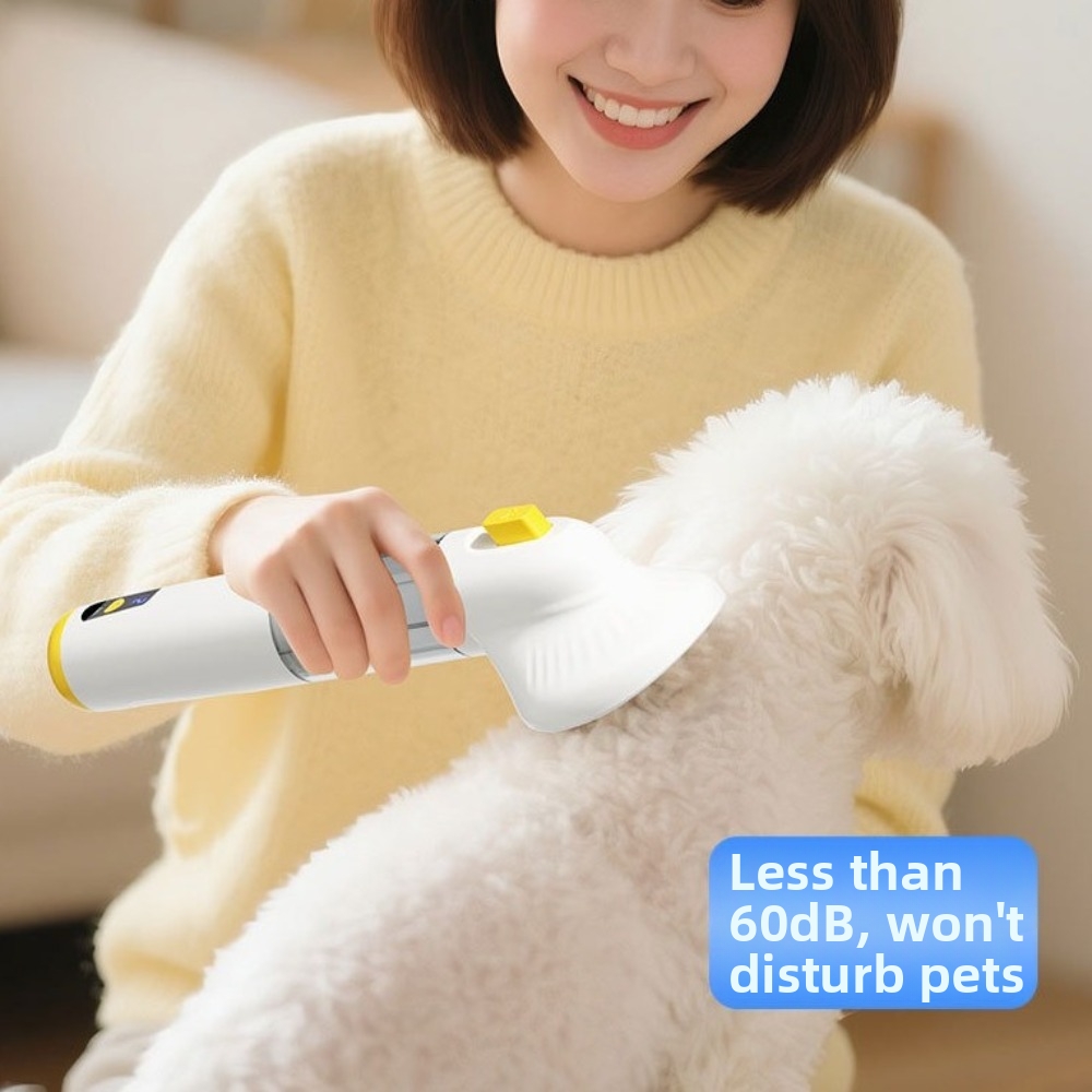 Portable Wireless Handheld Vacuum Cleaner Strong Suction Type-C Rechargeable Pet Grooming Comb Low Noise Multi-functional Pet Vacuum Cleaner Car Cleaning