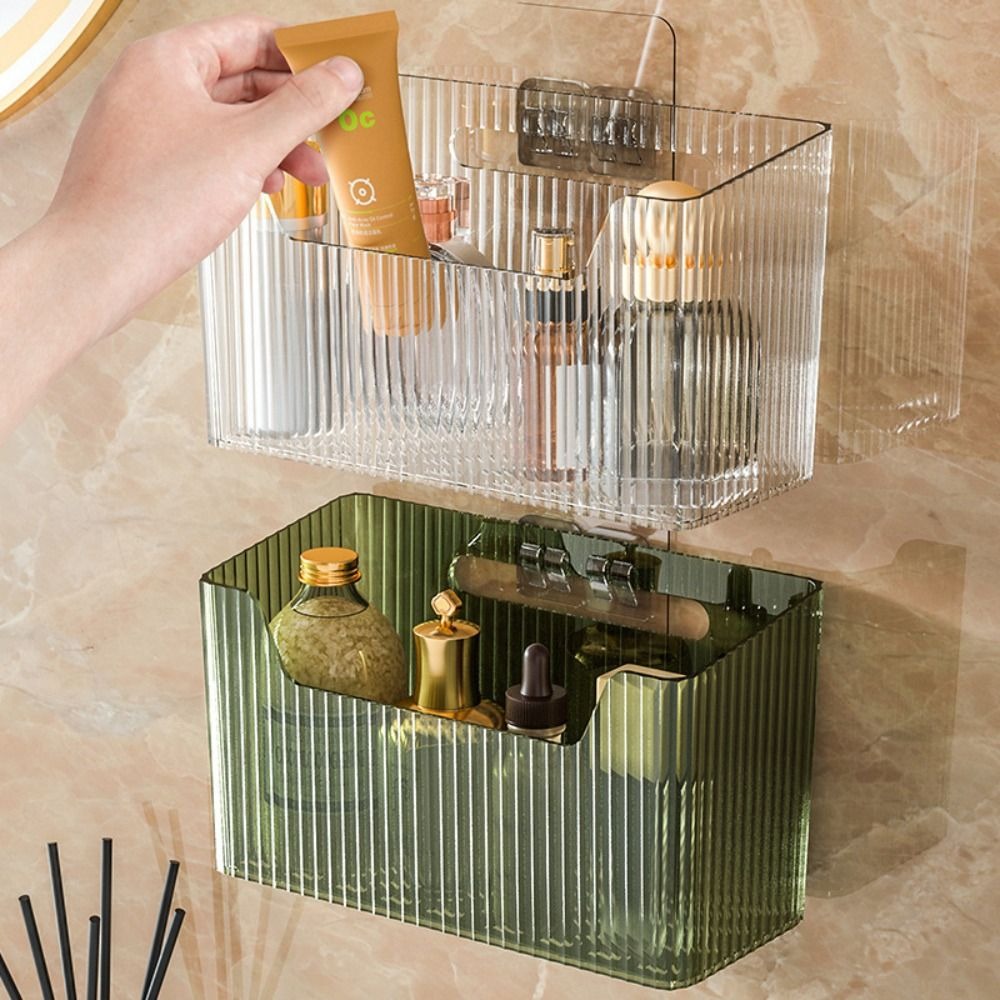 High Quality Acrylic Toilet Storage Rack No-punch Space Saving Bathroom Shelf Wall Mounted Luxury Kitchen Storage Organizer
