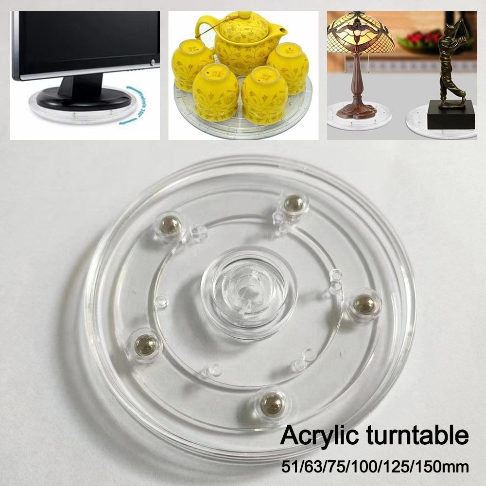 New Acrylic Turntable 360° Rotating Round Base Display Stand Furniture Hardware Transparent Jewelry Decor Swivel Plates