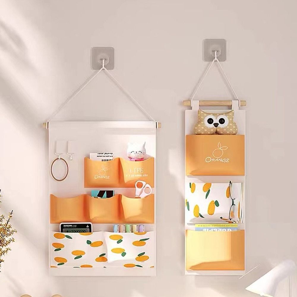 Portable Wall Mounted Storage Bag Multiple Pockets Over the Door Hanging Bag Waterproof Debris Storage Basket Home