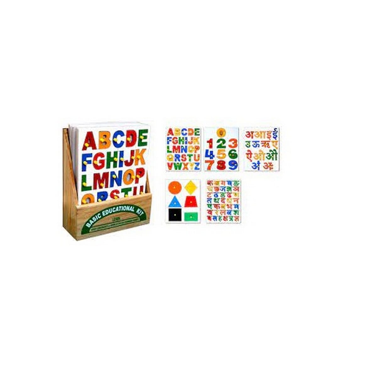 Little Genius Wooden Basic Educational Kit (Set Of 5 Puzzles) KT-03 (40x33x12 cm)