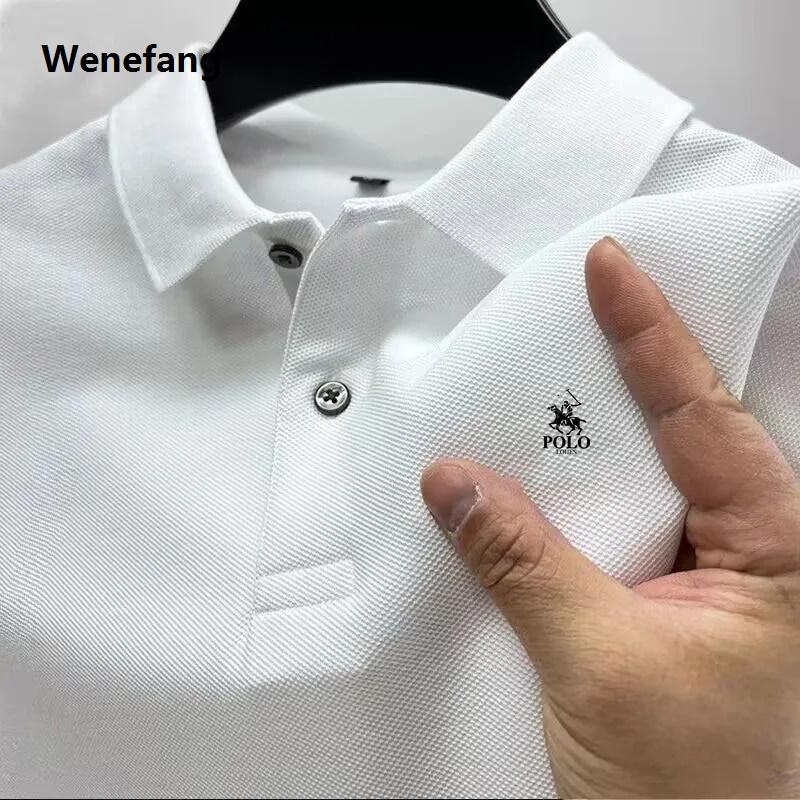 Wenefang 2024 printed summer men's new polo shirt casual high-quality New high-end short sleeved classic top T-shirt