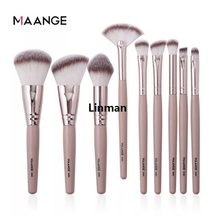 Linman MAANGE 9pcs Professional Makeup Brushes Set Foundation Powder EyeshNew style adow Blending Blush Make up Brush Beauty Cosmetic Tools MAG 5886FSZH