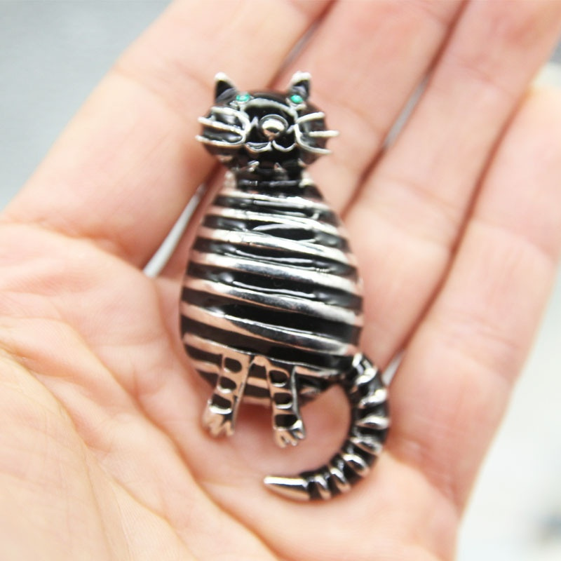 Vintage Women's Black Cat Brooch Clothing Accessories Alloy Pin brooches Clothing Accessories
