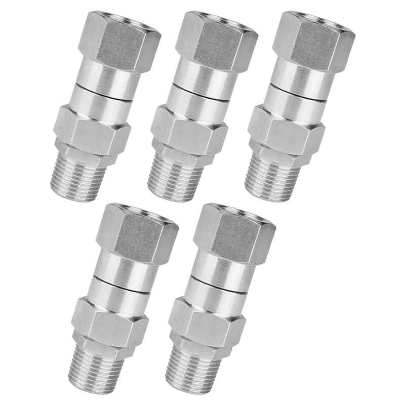 fasdaga 5X High Pressure Washer Swivel Joint 3/8 Inch Pressure Washer Hose Fittings 360 Degree Rotation Connector Car Washing