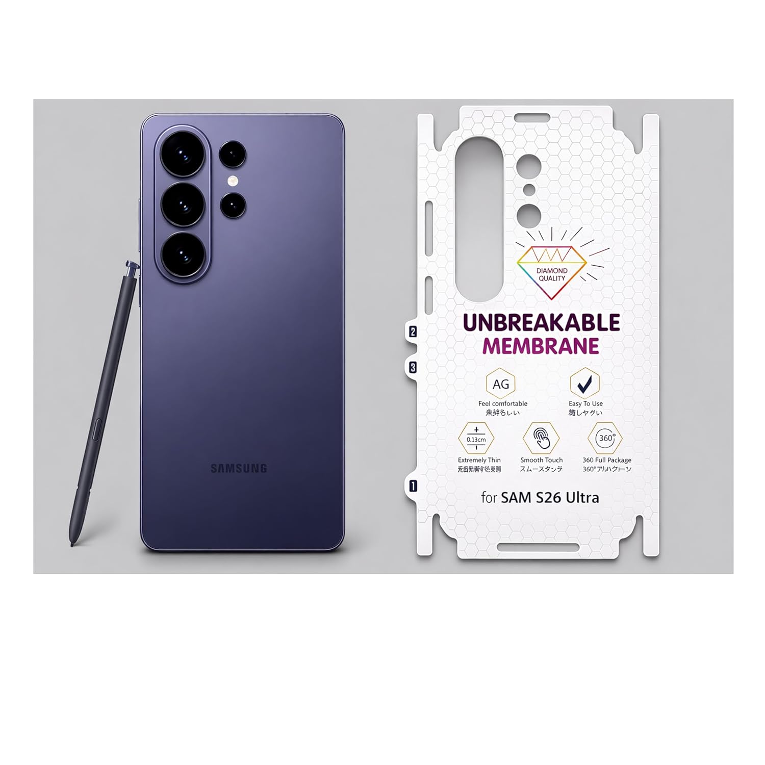 Matte Back Screen Protector Compatible with Samsung Galaxy S26 Ultra 5G | Anti-Scratch Protection | Anti-Fingerprint | Smooth Matte Finish | Hydrogel Film | Not Tempered Glass | Pack of 1