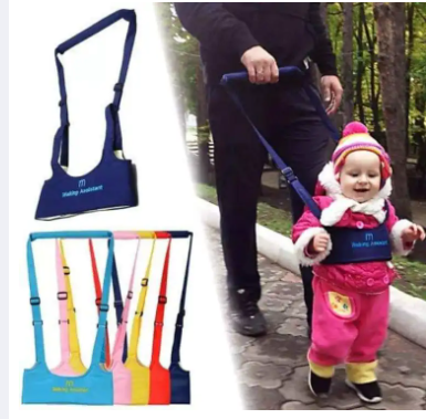 Product details of New Belt Moon Baby Walker Learn To Walk Assistant Helper Safe & Secure walking with the help of an adult Children learn to walk with fun and confidence Less adult bending Helps the child to walk in balance and free Flammable substances,