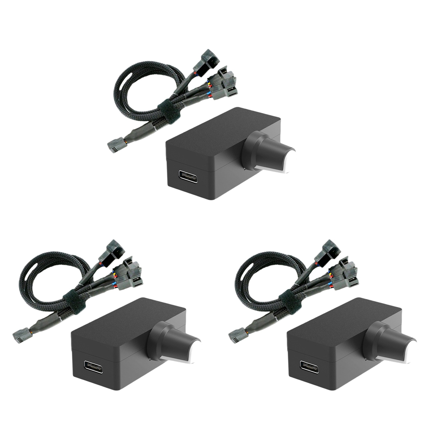 OUMERY 3X PWM Speed Controller 4Pin PWM Fan Governor PWM Governor USB TYPE-C Power Supply DIY Watercooling Cooler Option A