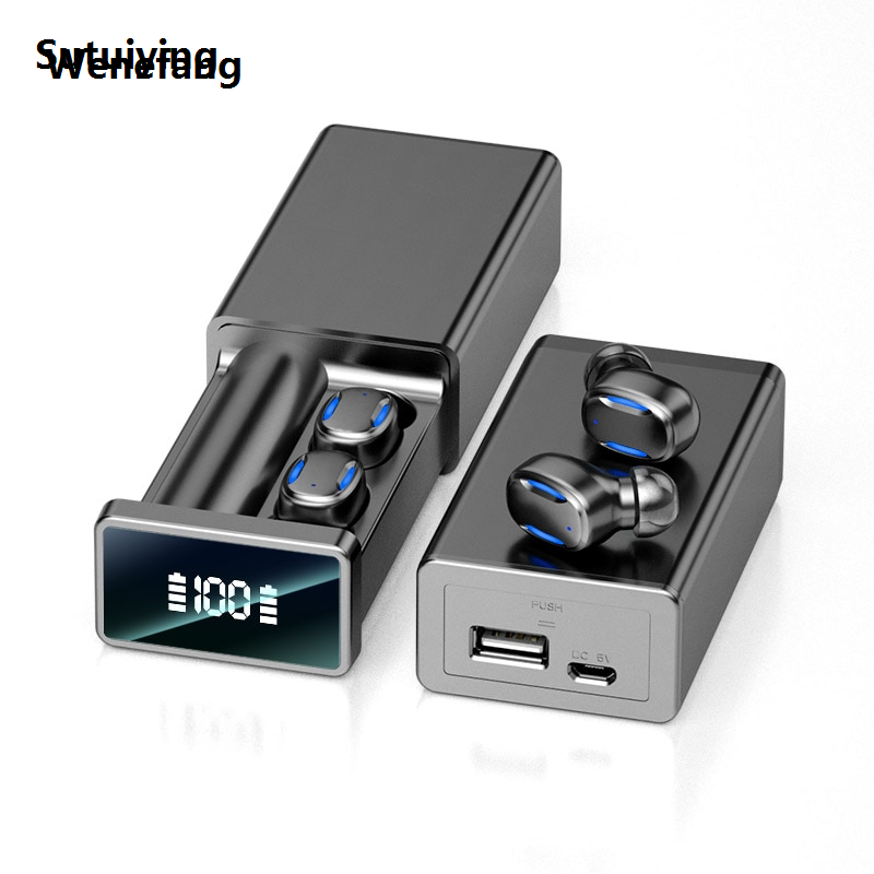 Wenefang Sutuiying A22 Bluetooth Earphone Outdoor Sports Wireless Headset V5.3 With Luxury Luxury Charging Bin Display Touch Control Headphone Earbuds Waterproof