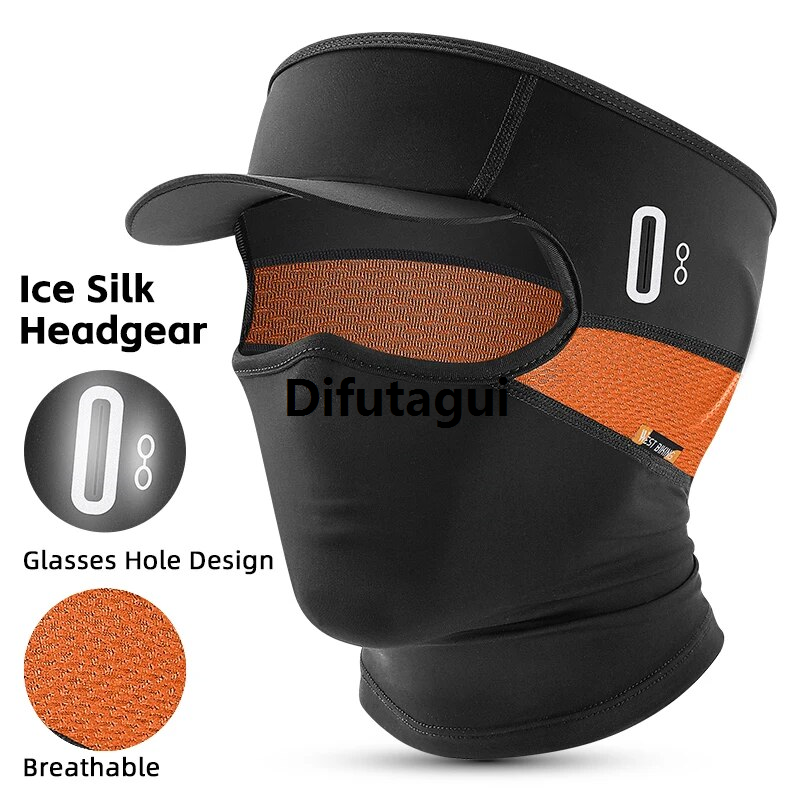 Difutagui WEST BIKING Ice Silk Cycling Headgear Summer Sunscreen Sport Scarf New Men Women Running Climbing Fishing Mask Anti-UV Balaclava Cap
