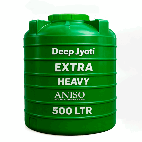 Deepjyoti 500 Litre Water Tank | Durable, 100% Food-Grade, UV-Protected, Leak-Proof & Strong Build for Safe Water Storage