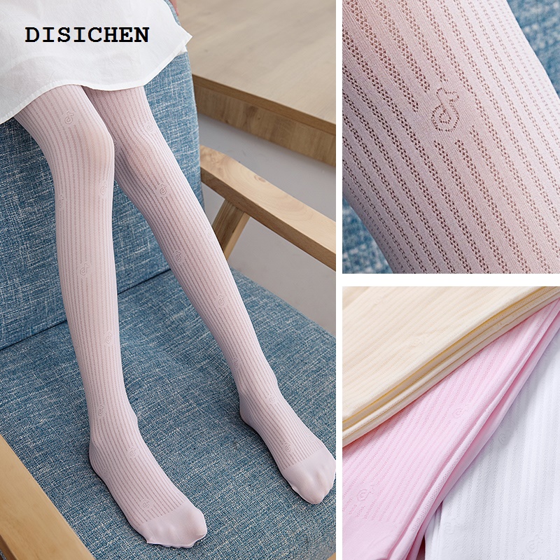 DISICHEN New style Summer thin hollow notes anti-hook silk pantyhose female baby summer mosquito socks student dance socks children's leggings