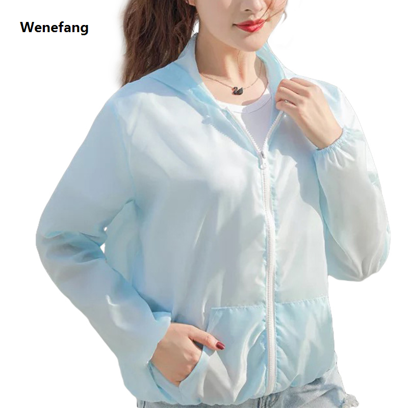 Wenefang Summer Sunscreen Jacket for Women Ultra-Thin Camping UV Protection Original Clothes Lightweight Outdoor Quick Dry Sports Coat Windbreake