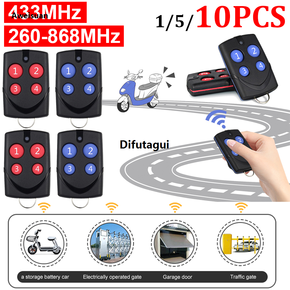 Difutagui Sales promotion 433Mhz Remote Control Controller Universal Clone Learning New Code Fixed Code For Gate Garage Door Clone Duplicator Key