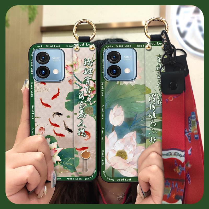 Wrist Strap Shockproof Phone Case For Blackview Color6 Chinese style Kickstand Ring Protective Back Cover Anti-knock